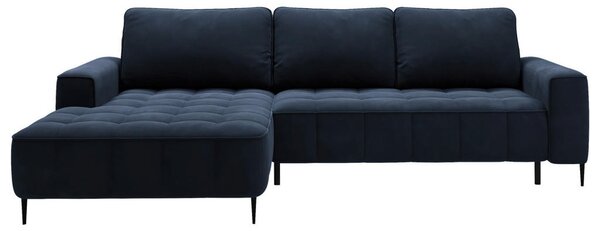 KOTNA GARNITURA S POSTELJNO F, temno modra tekstil