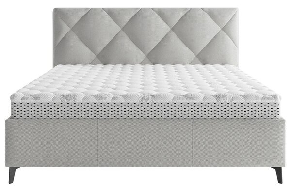 OBLAZINJENA POSTELJA 180 cm x 200 cm , tekstil sivobež