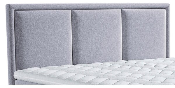 BOXSPRING POSTELJA 160 cm x 200 cm , tekstil siva