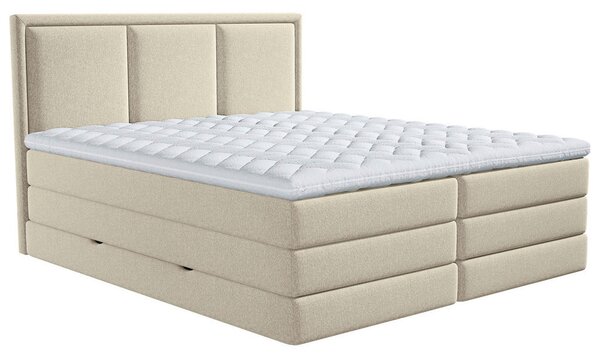 POSTELJA BOXSPRING 140 cm x 200 cm , tekstil bež