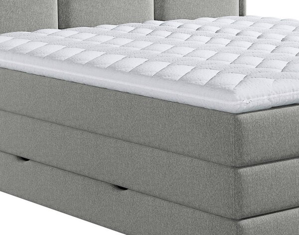 POSTELJA BOXSPRING 140 cm x 200 cm , tekstil rjavosiva