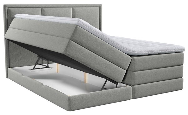POSTELJA BOXSPRING 140 cm x 200 cm , tekstil rjavosiva
