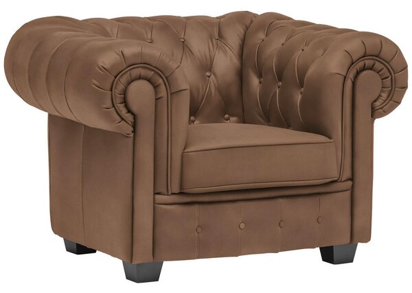 CHESTERFIELD FOTELJ, rjava tekstil