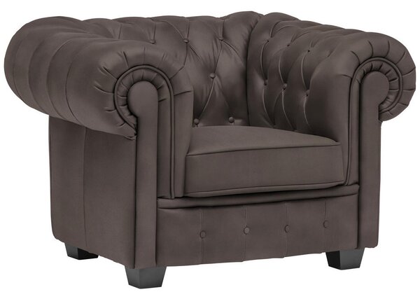 CHESTERFIELD FOTELJ, sivorjava tekstil