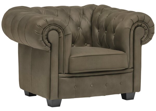 CHESTERFIELD FOTELJ, umazano rjava tekstil