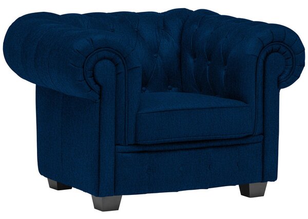 CHESTERFIELD FOTELJ, modra tekstil