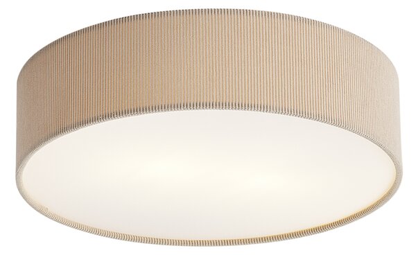 Sodobna stropna svetilka taupe z žametnim senčilom 38 cm 2-luči - Luz