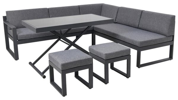Beldano Lounge Garnitura Rio 2, Črna, Antracit, 5-Delni Set