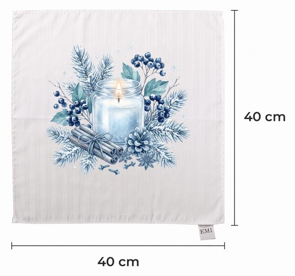 Damast prt Winter Blueberry 40x40 cm EMI