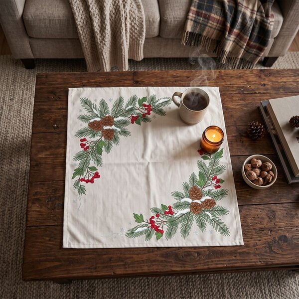 Damast prt Evergreen 40x40 cm EMI