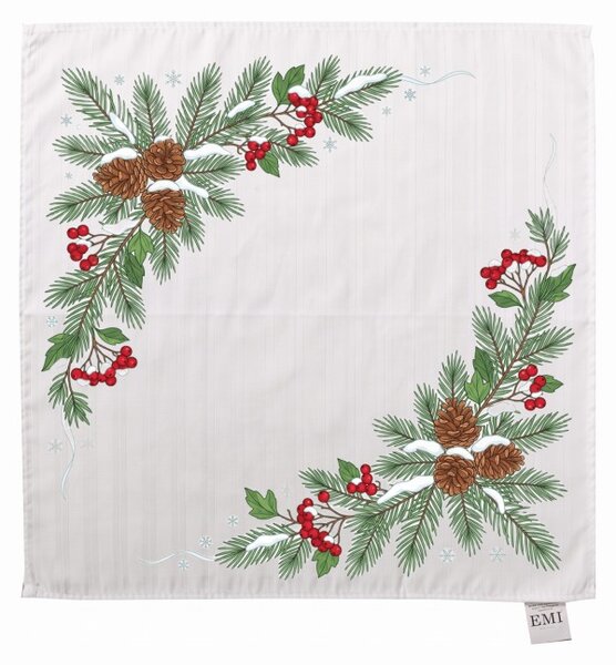 Damast prt Evergreen 40x40 cm EMI