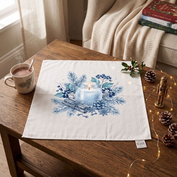 Damast prt Winter Blueberry 40x40 cm EMI