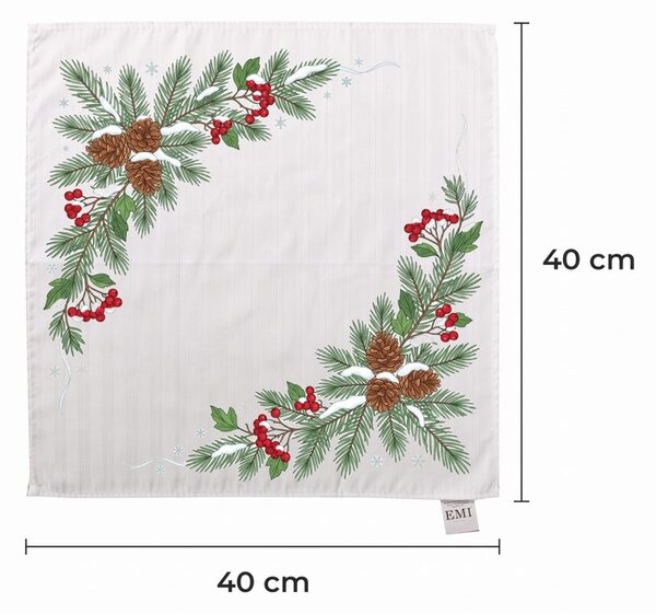 Damast prt Evergreen 40x40 cm EMI