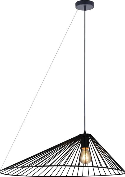 Lestenec na vrvici AURORA 1xE27/20W/230V pr. 60 cm črna