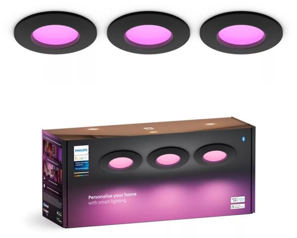 Philips -SET 3x LED RGBW Zatemnitvena kopalniška svetilka Hue SLIM LED/8,3W/230V