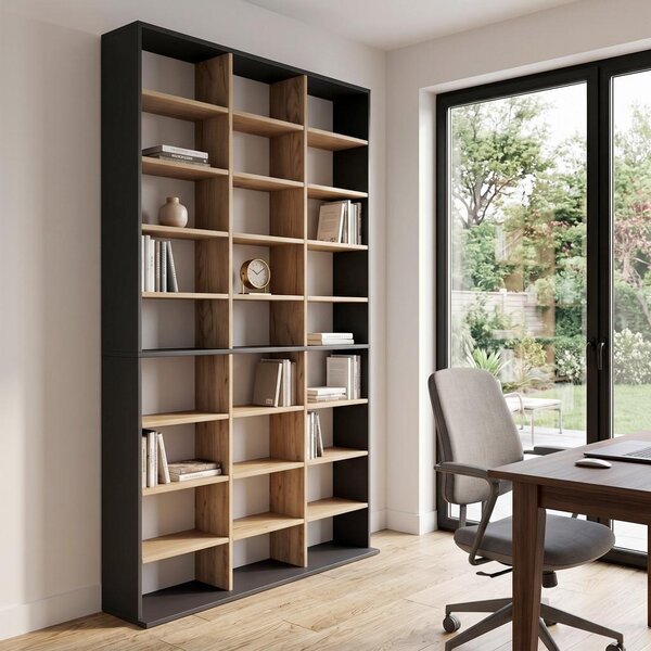 MID.YOU Regal Megosa Xl, Antracit, Barva Hrasta