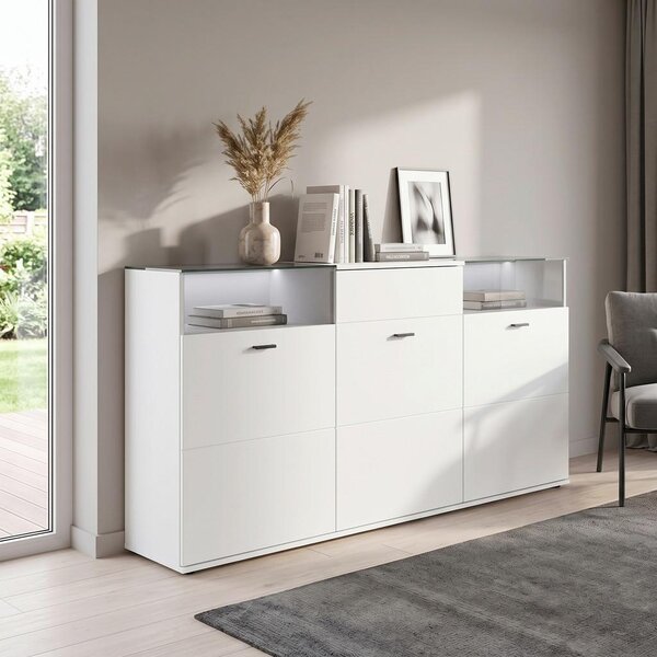 Modern Living Široka Komoda Rion, Bela, Osvetlitev