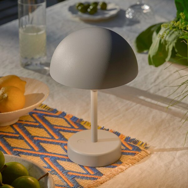 Nordlux LED namizna svetilka na baterije Ellen To-Go, siva, aluminij, zatemnjen, Siva, Dnevna soba / jedilnica, Aluminij, Skandinavski