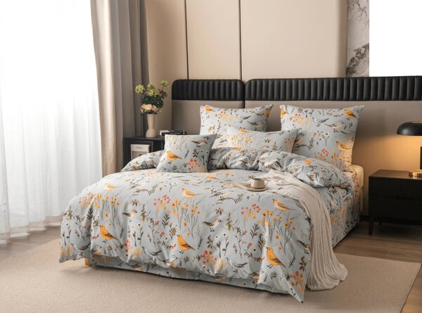 Posteljnina iz mikrovlaken SPRING BIRDS barvna Dimenzije posteljnine: 70 x 90 cm | 140 x 200 cm