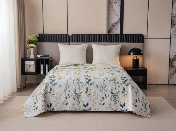 Pregrinjalo za posteljo FLORAMA belo Dimenzije: 170 x 210 cm
