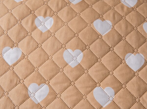 Pregrinjalo za posteljo CARAMHEART, rjavo Dimenzije: 170 x 210 cm