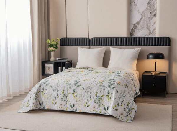 Pregrinjalo za posteljo FLORAMA belo Dimenzije: 170 x 210 cm
