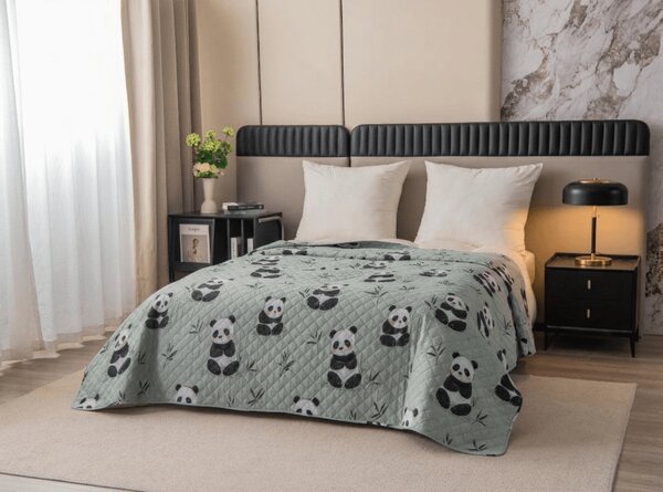 Pregrinjalo za posteljo PANDA RELAX zeleno Dimenzije: 220 x 240 cm