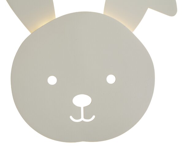 Otroška stenska svetilka bež barve z LED diodami in 3-stopenjskim zatemnjevanjem - Benny the Bunny