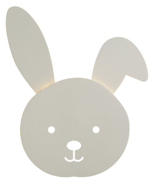 Otroška stenska svetilka bež barve z LED diodami in 3-stopenjskim zatemnjevanjem - Benny the Bunny