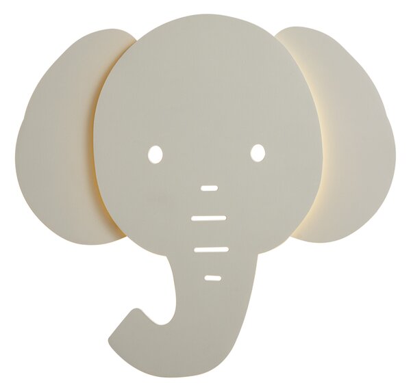 Otroška stenska svetilka bež barve z LED 3-stopenjsko zatemnitvijo - Ellie the Elephant