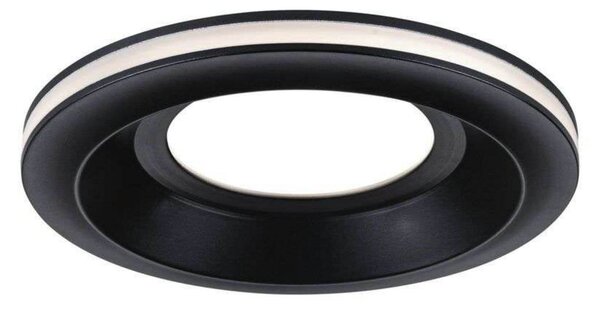 Paulmann LED vgradna svetilka Sormus, črna, Ø 10 cm, IP65, komplet 3 kosov, Črna, Kopalnica, Plastika, Sodobni, Vgreznjeni strop