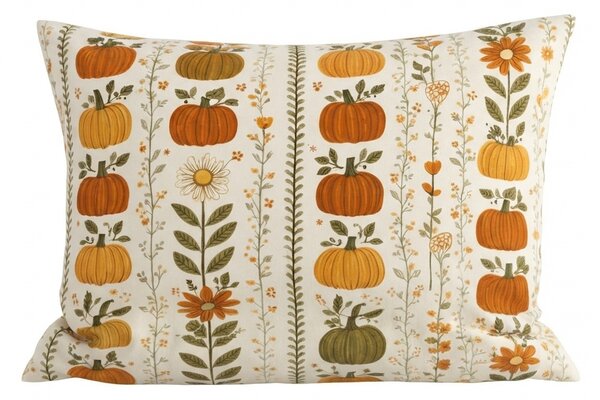Flanelasta prevleka za blazino PUMPKIN LINES 50x70 cm, barvita