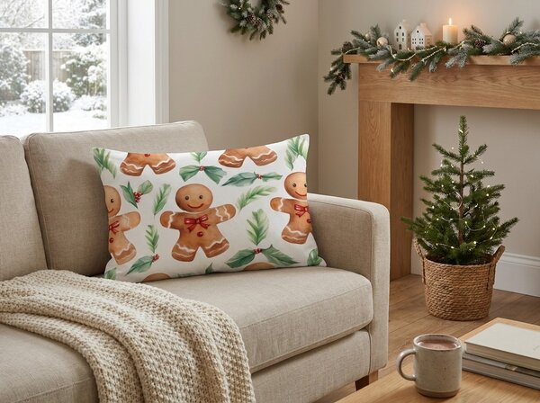 Flanelasta prevleka za blazino MERRY GINGER 50x70 cm, barvna