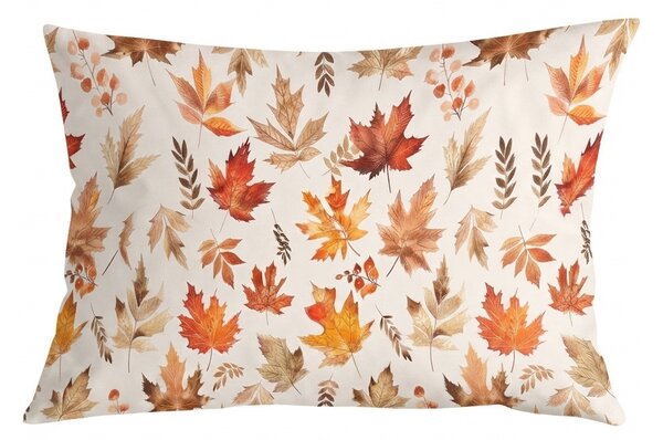 Flanelasta prevleka za vzglavnik LEAVES & STRIPES 50x70 cm, barvna