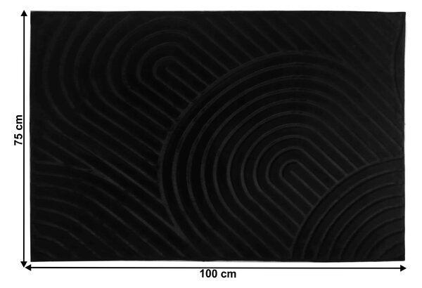 KONDELA Preproga, črna, 75x100, LUVRE