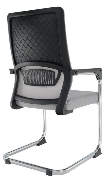 KONDELA Sedežni stol, siva/črna, KABIR