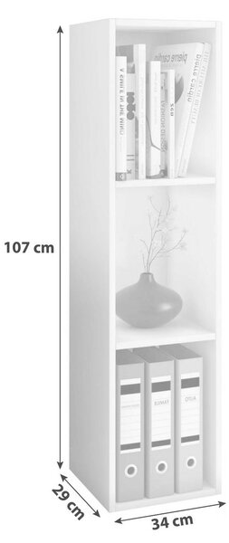 PISARNIŠKI REGAL 34/107/29 cm črna