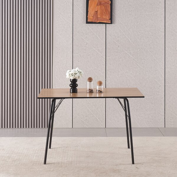 KONDELA Jedilna miza, artisan hrast/črna, 120x75x75 cm, NALAK TIP 2
