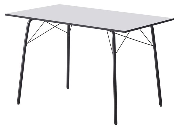 KONDELA Jedilna miza, bela/črna, 120x75x75 cm, NALAK TIP 2