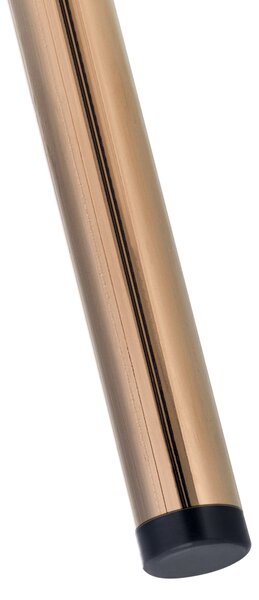 KONDELA Dizajnerski jedilni stol, bela Ivory/rose gold krom roza, ADIMAR