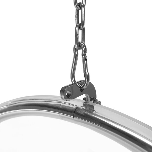 KONDELA Viseči stol, prozorna/srebrna/siva, BUBBLE NEW TIP 1