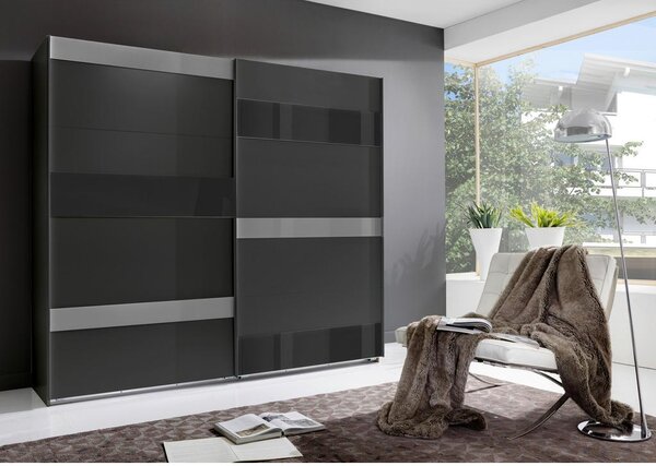 Modern Living Omara Z Drsnimi Vrati Monaco, Črna, Barva Grafita