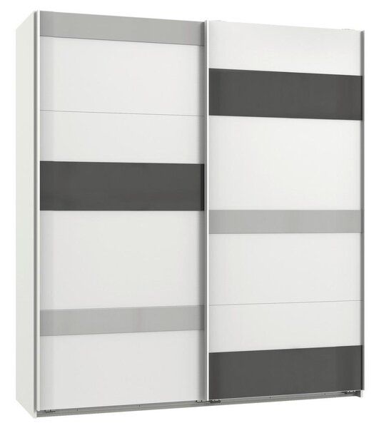 Modern Living Omara Z Drsnimi Vrati Monaco, Bela, Siva