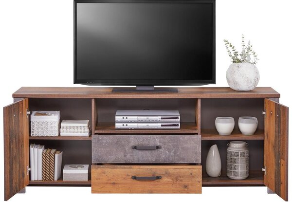 Modern Living Tv-element Ontario, Barva Hrasta, Temno Siva