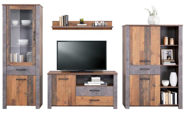 Modern Living Tv-element Ontario, Barva Hrasta, Temno Siva