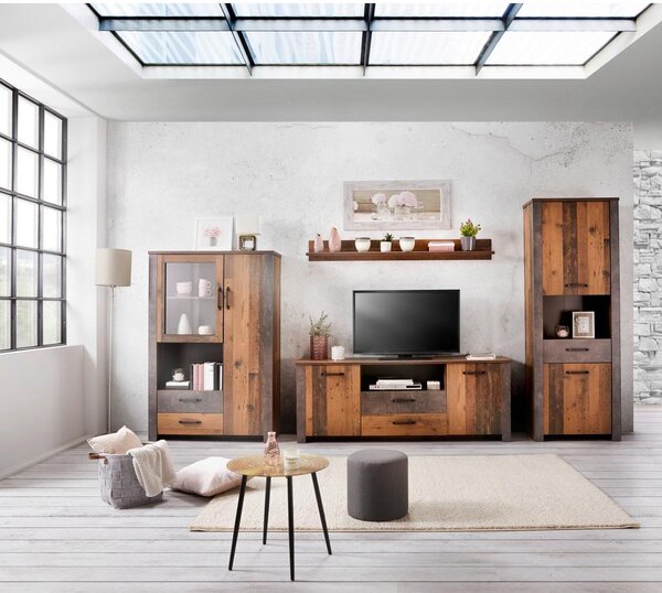 Modern Living Visoka Omara Ontario, Barva Hrasta, Temno Siva
