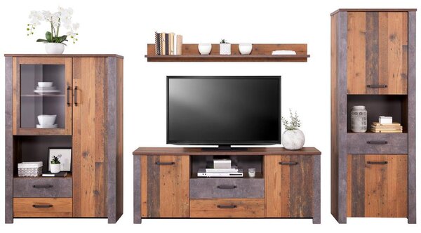 Modern Living Visoka Omara Ontario, Barva Hrasta, Temno Siva