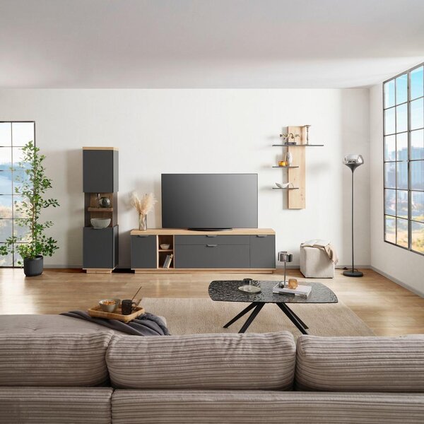 Modern Living Tv-element Jake, Antracit, Barva Hrasta