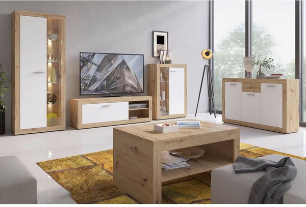Modern Living Tv-element Brilon, Bela, Barva Hrasta
