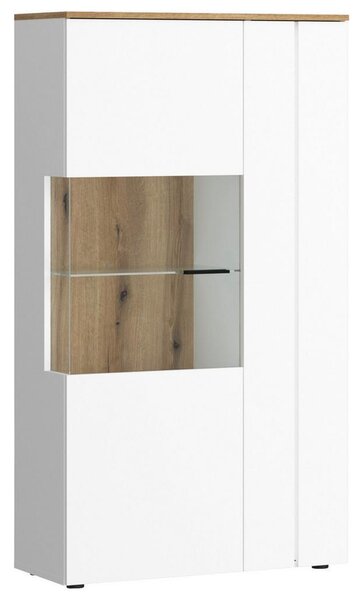 Modern Living Vitrina Dalano, Bela, Barva Hrasta